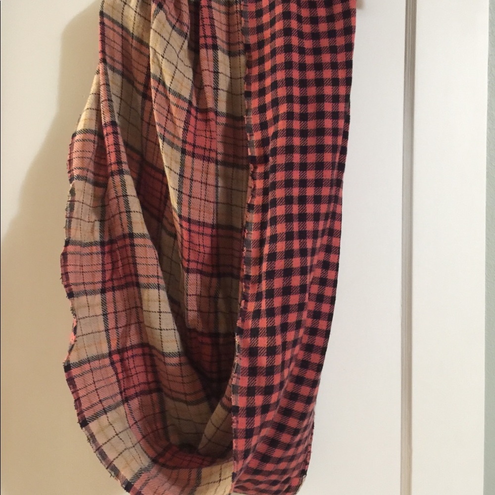 Plaid infinity scarf